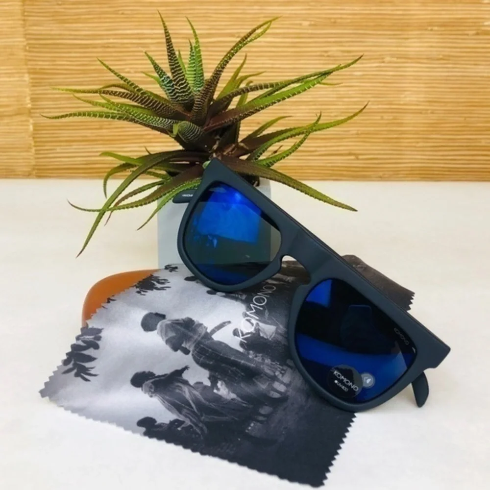NEW KOMONO sunglasses Bennet Midnight Blue Rubber